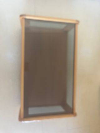 Mesa centro madera y cristal