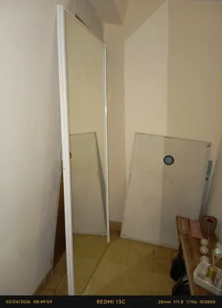 Espejo de pared madera y cristal