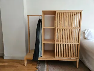 Armario NORDKISA Bambú Puerta Corredera