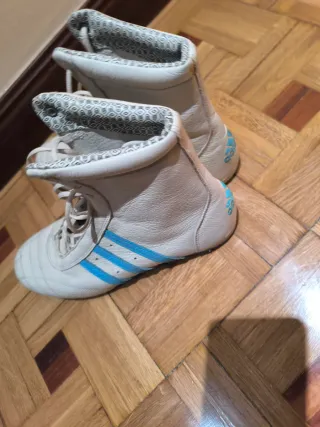 Botas Adidas Piel Vintage Blancas