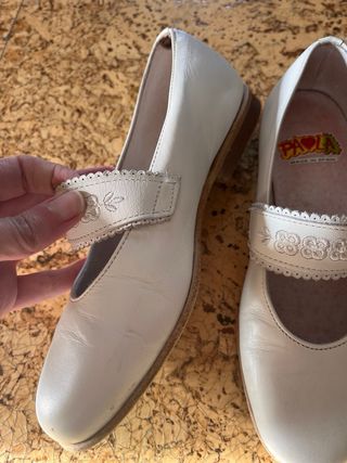 Merceditas Paola Piel Blanca Made in Spain