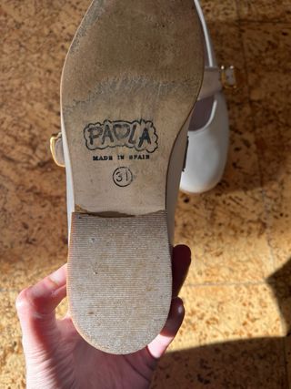 Merceditas Paola Piel Blanca Made in Spain