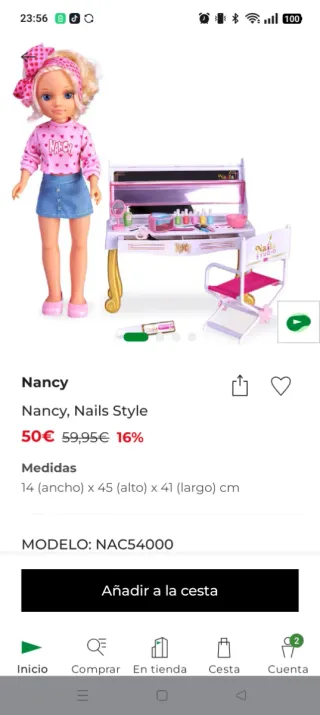 Nancy Nails Style Set Manicura Muñeca