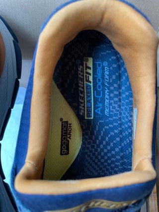 Zapatos Skechers Hombre Azul