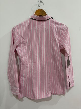 Camisa Rayas Mujer Rosa y Blanca