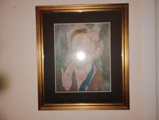 Stampa con cornice dorata 64cm x 56cm