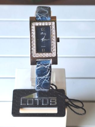 Reloj Lotus Mujer Piel Azul Nuevo