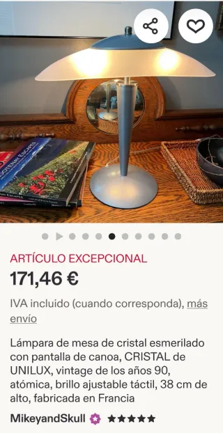 Lámpara de mesa "Unilux Cristal"  Años 90