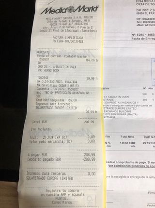 Horno eléctrico casi nuevo
