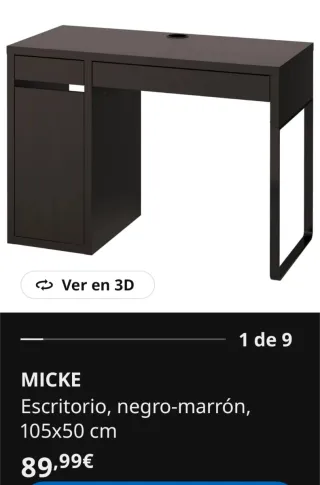 Escritorio Ikea Micke con cajonera