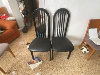 Conjunto mesas cristal y sillas Salon Comedor