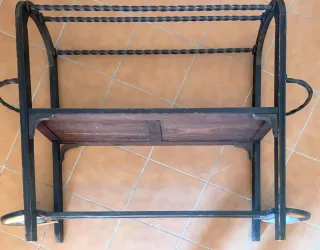 Paragüero (Gabanero) Antiguo Madera y Forja.