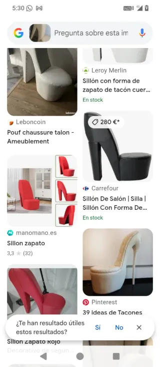 Sillón Tacón Beige Cuero