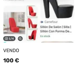 Sillón Tacón Beige Cuero