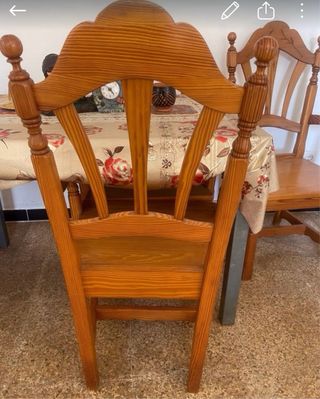 4 Sillas de Madera Rústicas