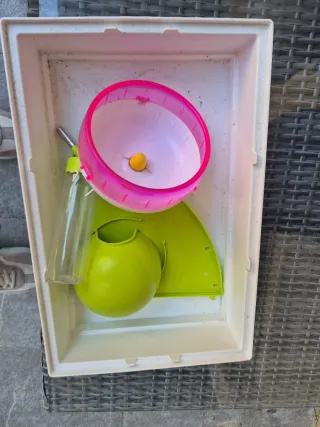 Jaula para roedor con accesorios
