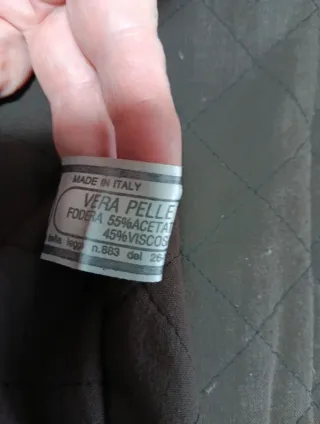 Giubbotto vera pelle marrone scuro
