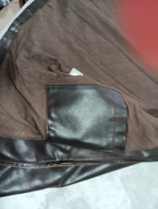 Giubbotto vera pelle marrone scuro