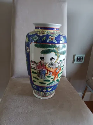 Jarrón de porcelana chino auténtico