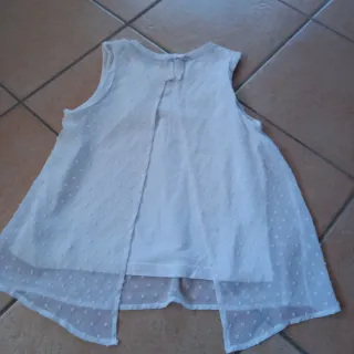 Top elegante bianco a pois ragazza 16 anni