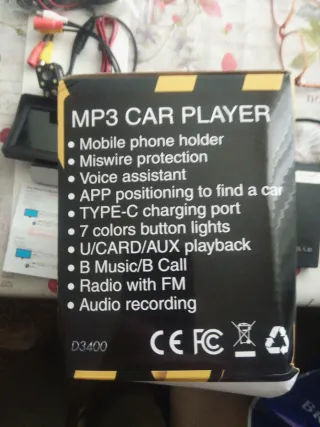 Radio Coche D3400 con Soporte Móvil