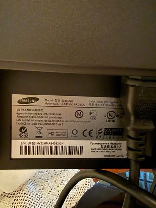 Monitor Samsung 22 Negro