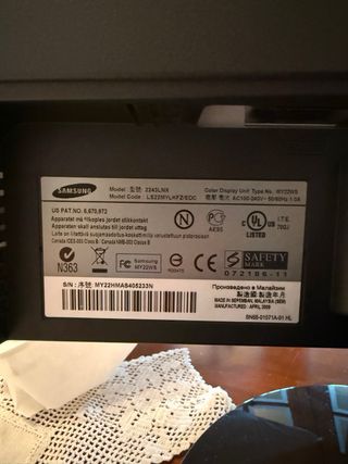 Monitor Samsung 22 Negro