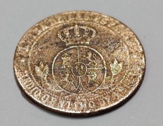 Moneda 1/2 céntimo Escudo 1868 Isabel II