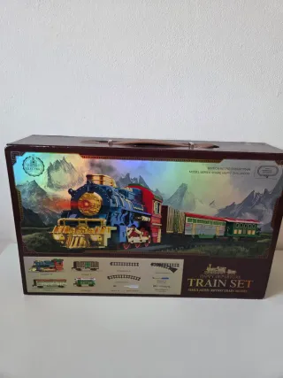 Trenino elettrico vintage con accessori