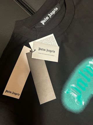 T-shirt Palm Angels Preta e Verde
