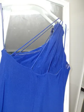 Vestido largo joya azul