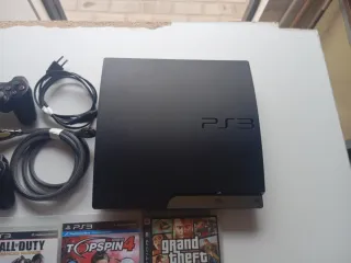 Consola PS3 Negra + 4 Juegos + Accesorios