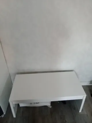 Mesa comedor elevable blanca
