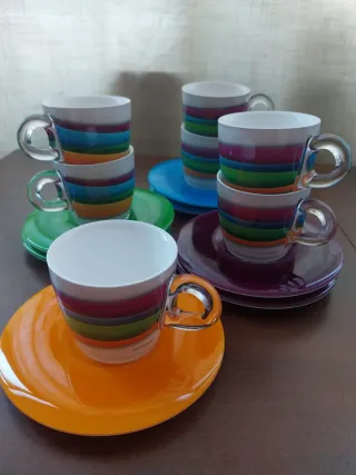 Set 7 Tazzine Caffè Colorate Omada