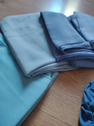 Conjunto 6 Hijabs tonos azules+ Gorro gratis