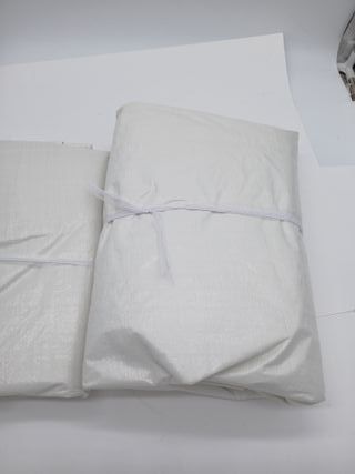 Gazebo Laterale Relaxdays 3 x 6 m, Set di 6, 2 x 3 m, Impermeabile, Finestre e Porta, Pareti Pergolato a Contatto Chiuso, Bianco