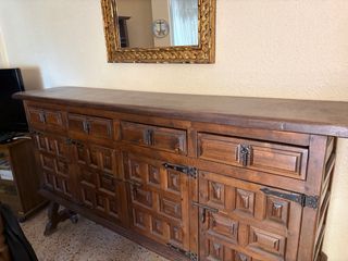 Mueble Comedor Madera Maciza y Metal