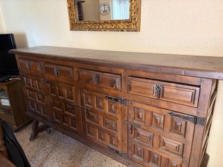 Mueble Comedor Madera Maciza y Metal