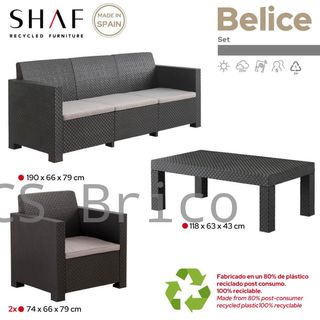 Muebles Jardín Belice Grafito