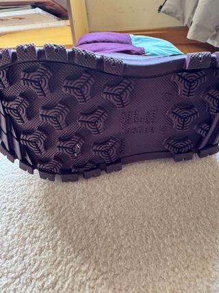 Botas de pre-esquí de niño morado y turquesa