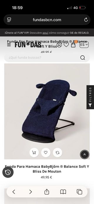 Hamaca BabyBjörn con juguete y funda invierno