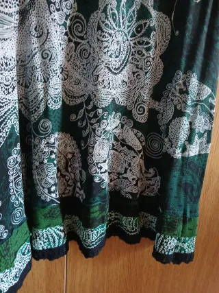 Vestido Desigual verde y multicolor