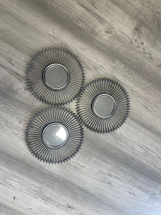 Confezione di 3 Specchi Decorativi Sol