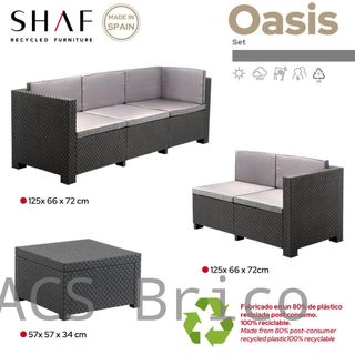 Muebles Jardín Oasis Grafito