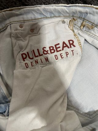 Calças Baggy Pull and Bear Azuis