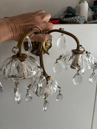 Applique Bronzo Cristallo Primi '900
