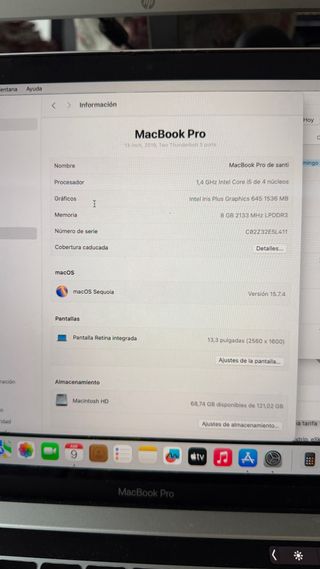 MacBook Pro Apple Gris Espacial