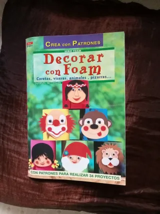 Libro de caretas, viseras, animales etc de foam
