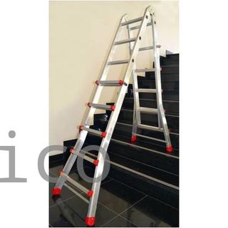 Escalera Telescópica Aluminio 6+6 Pestaña