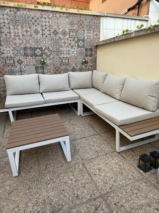 Mueble esquinero terraza-jardín, como nuevo